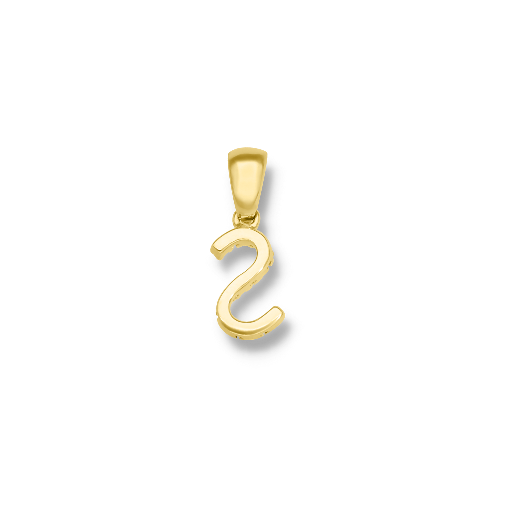 WHITE DIAMOND INITIAL PENDANT