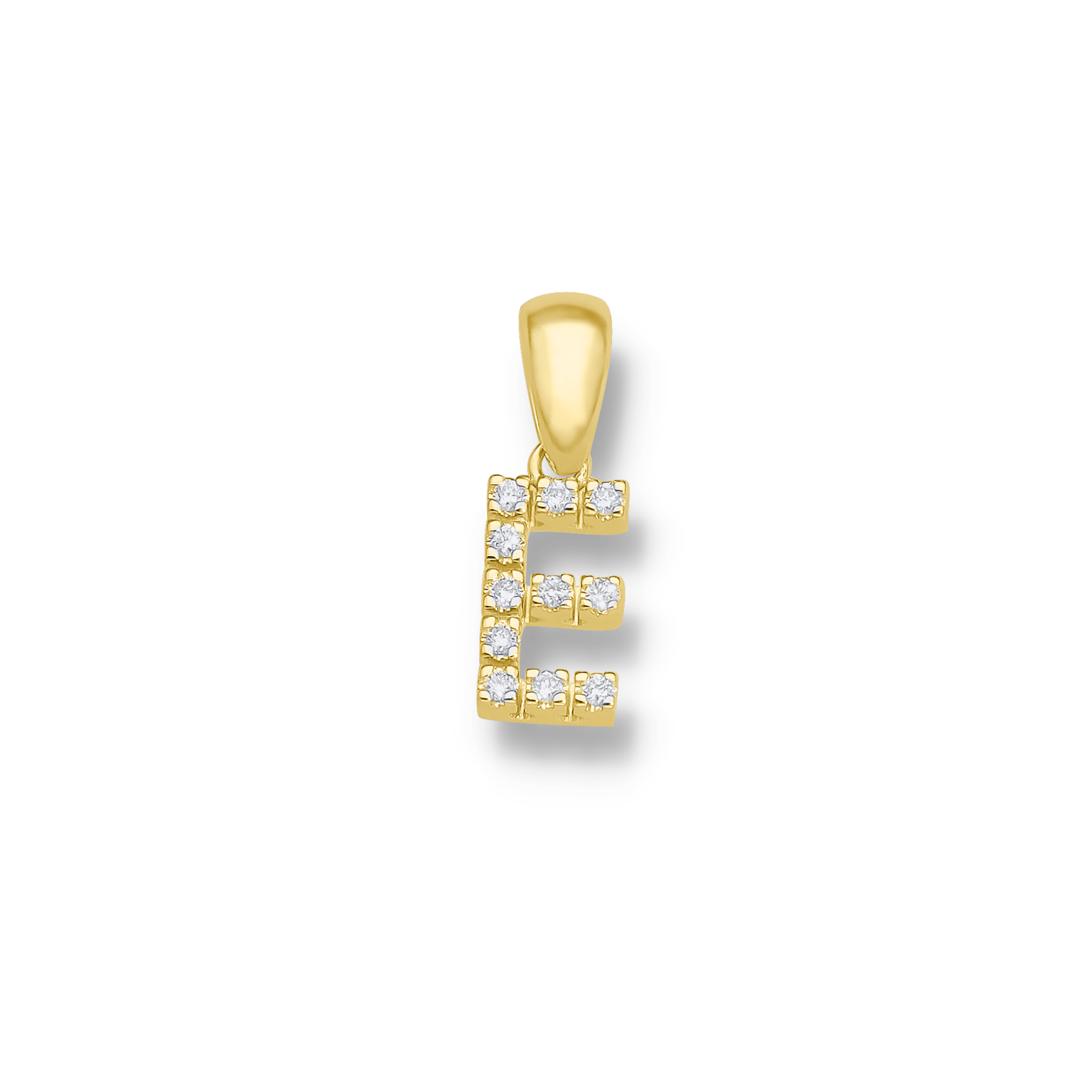 WHITE DIAMOND INITIAL PENDANT