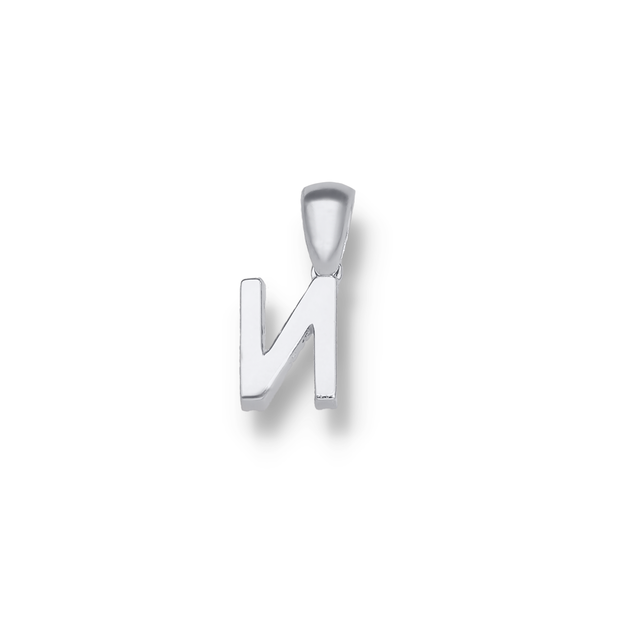 WHITE GOLD INITIAL PENDANT