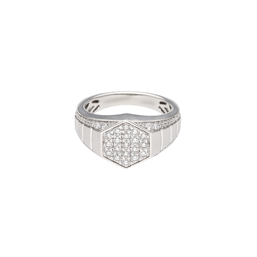 WHITE DIAMOND GENTS RING