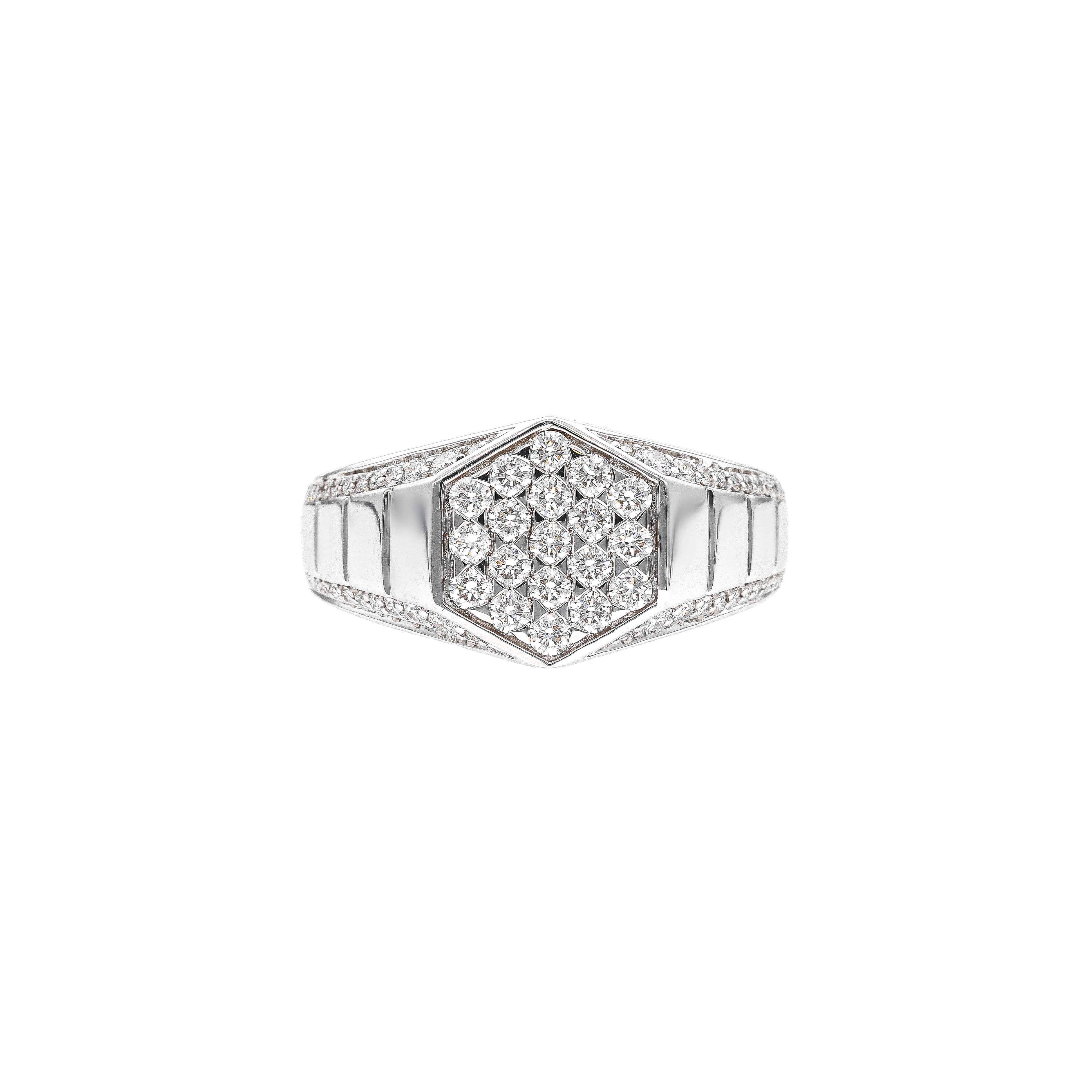 WHITE DIAMOND GENTS RING