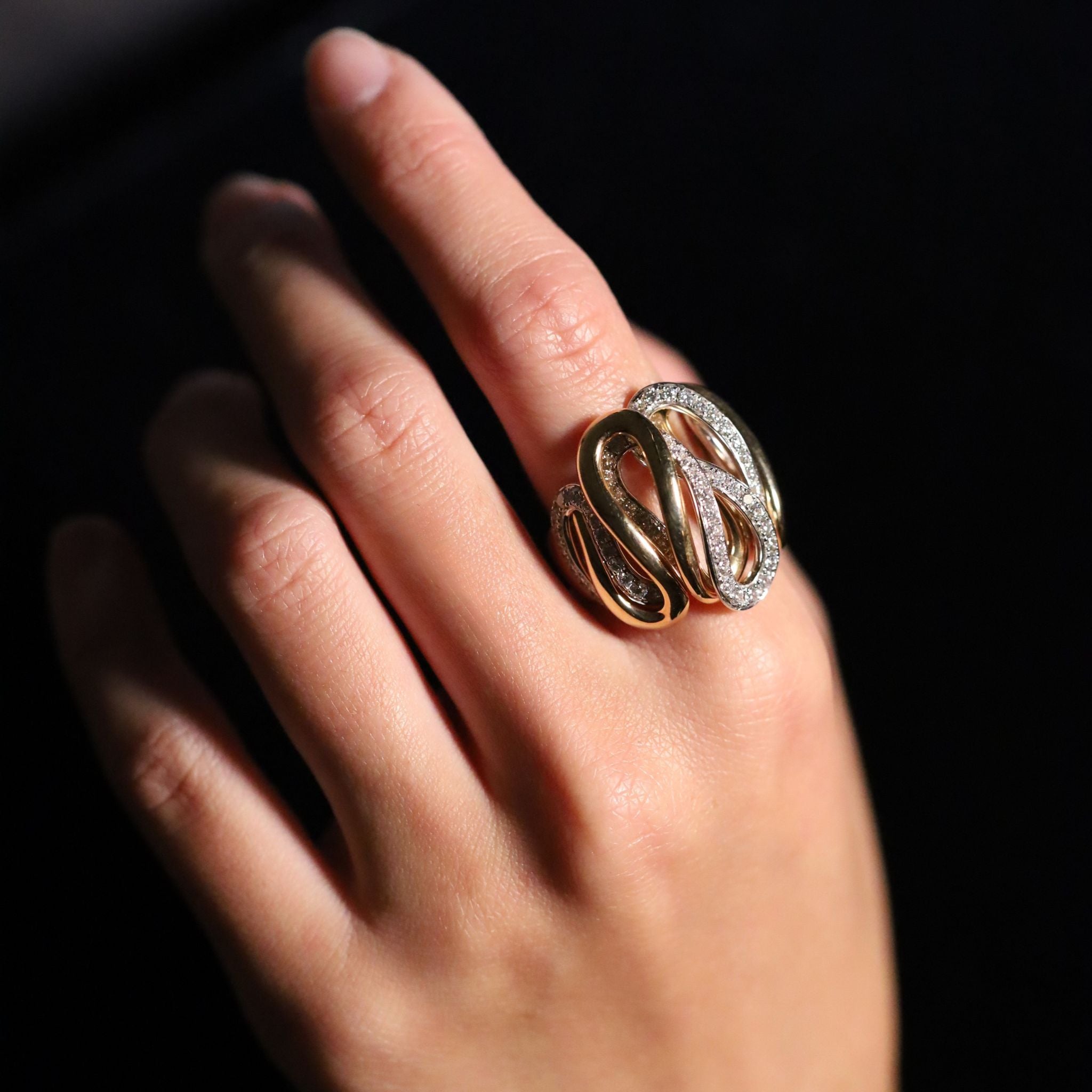 CLUSTER ROSE GOLD RING