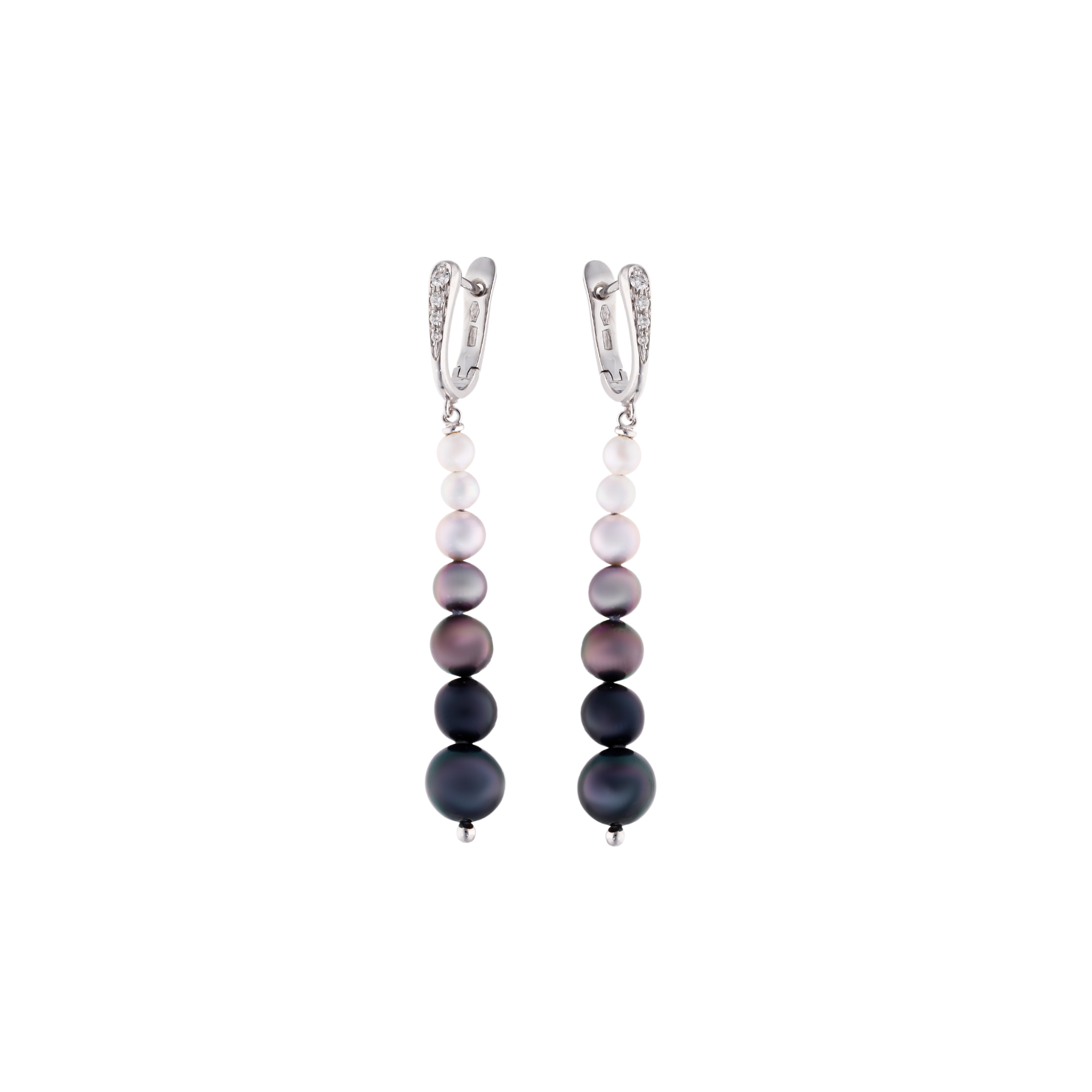 WHITE GOLD DROP EARRINGS