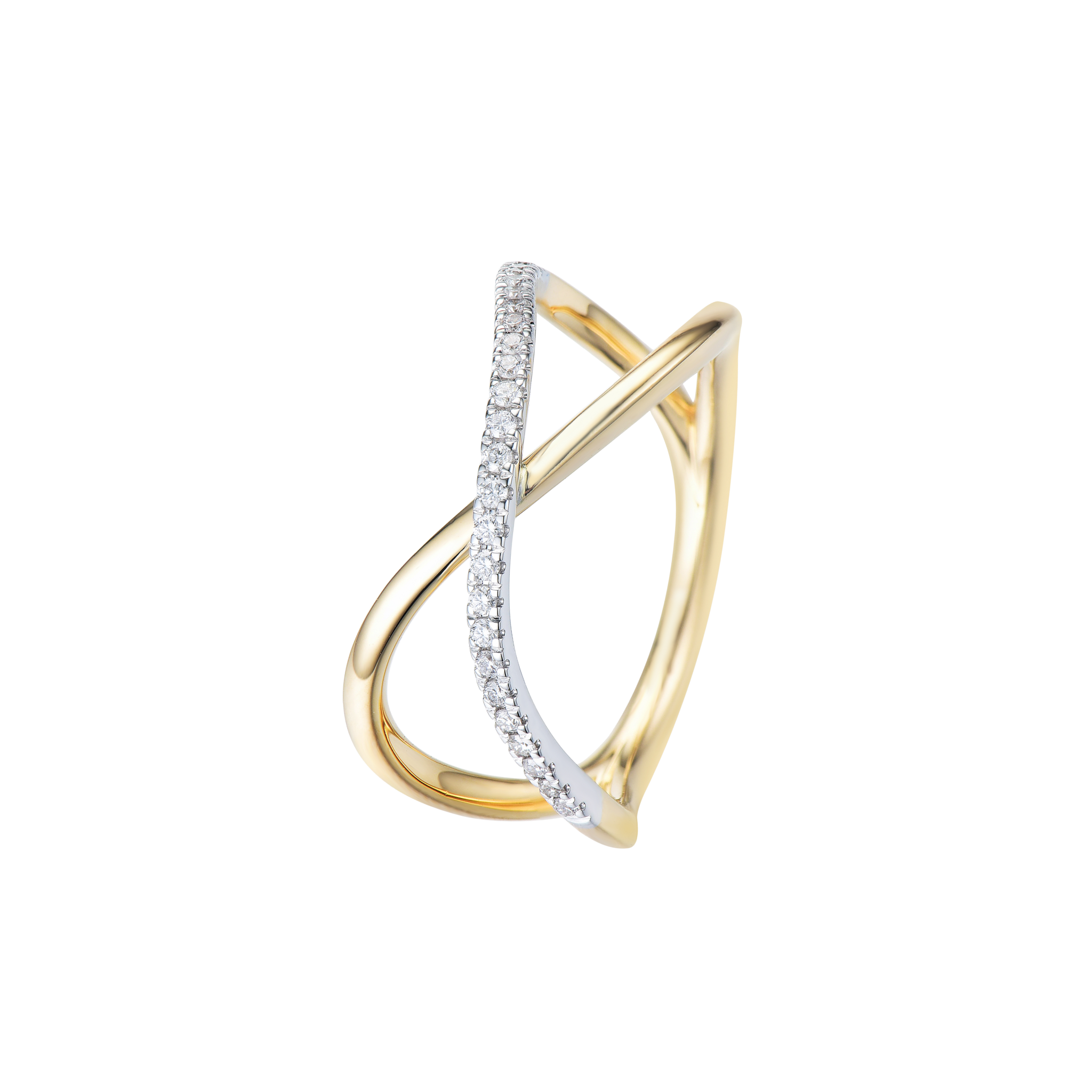 HALF ETERNITY TWIST RING