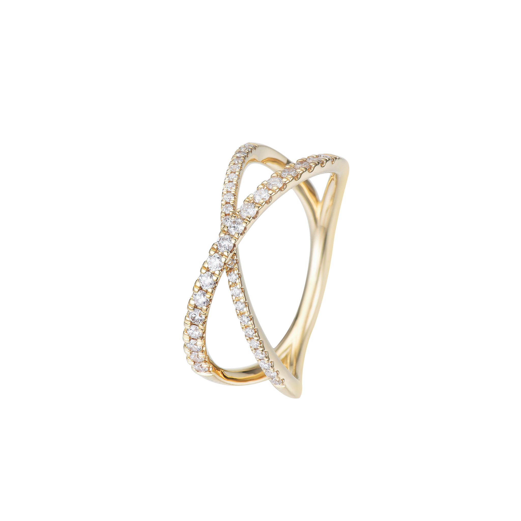 HALF ETERNITY TWIST RING