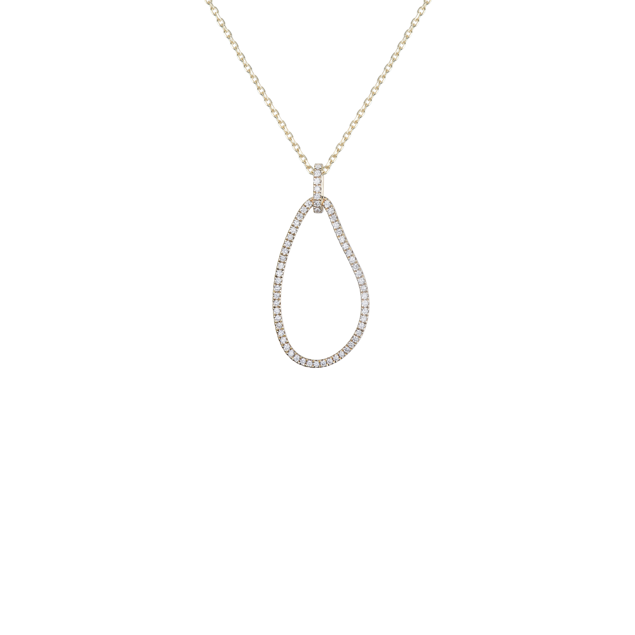 YELLOW GOLD CLUSTER NECKLACE