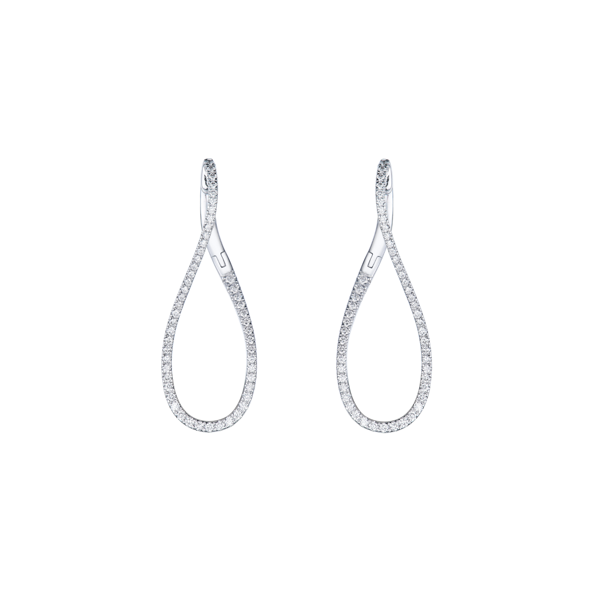 WHITE GOLD DROP EARRINGS