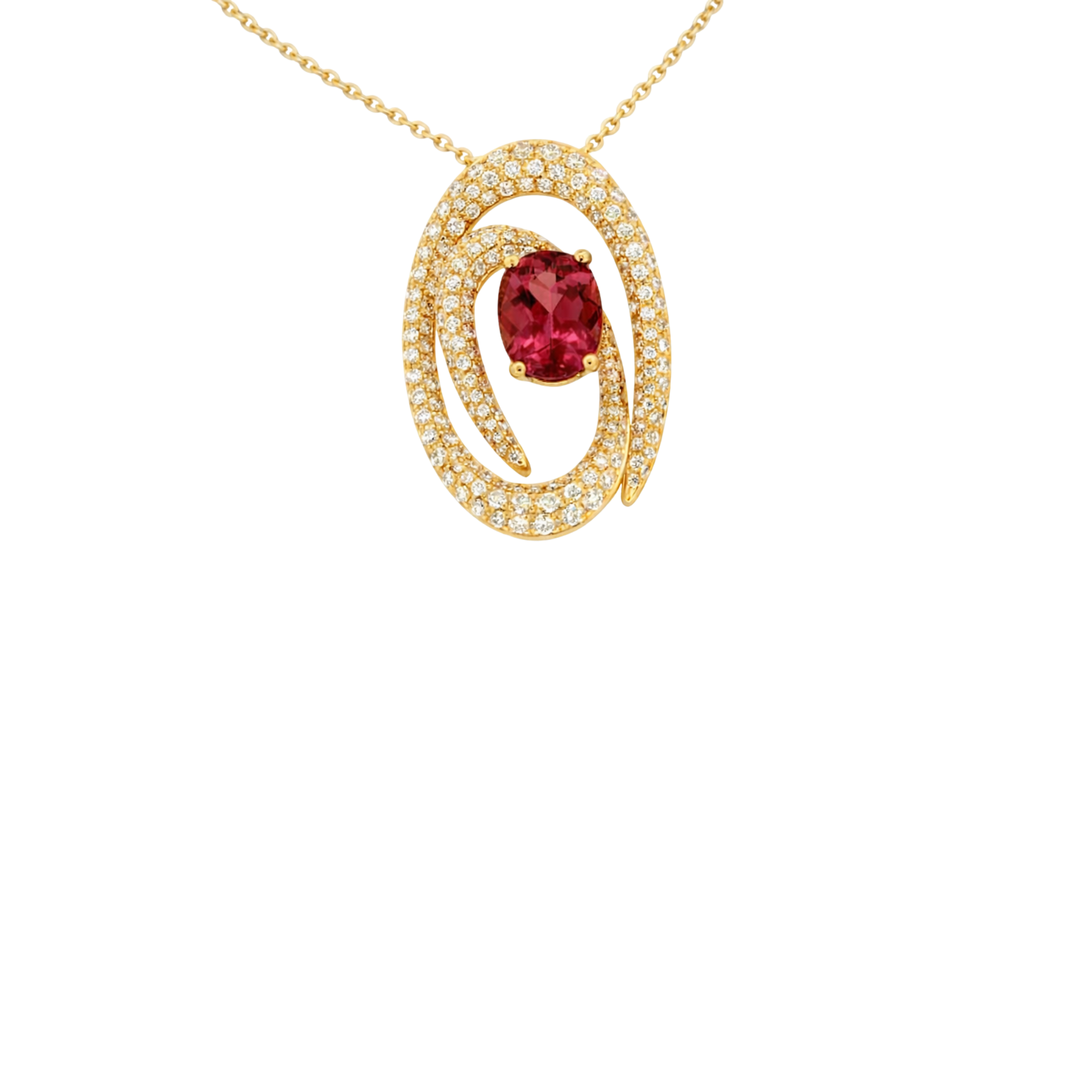 CLUSTER ROSE GOLD NECKLACE