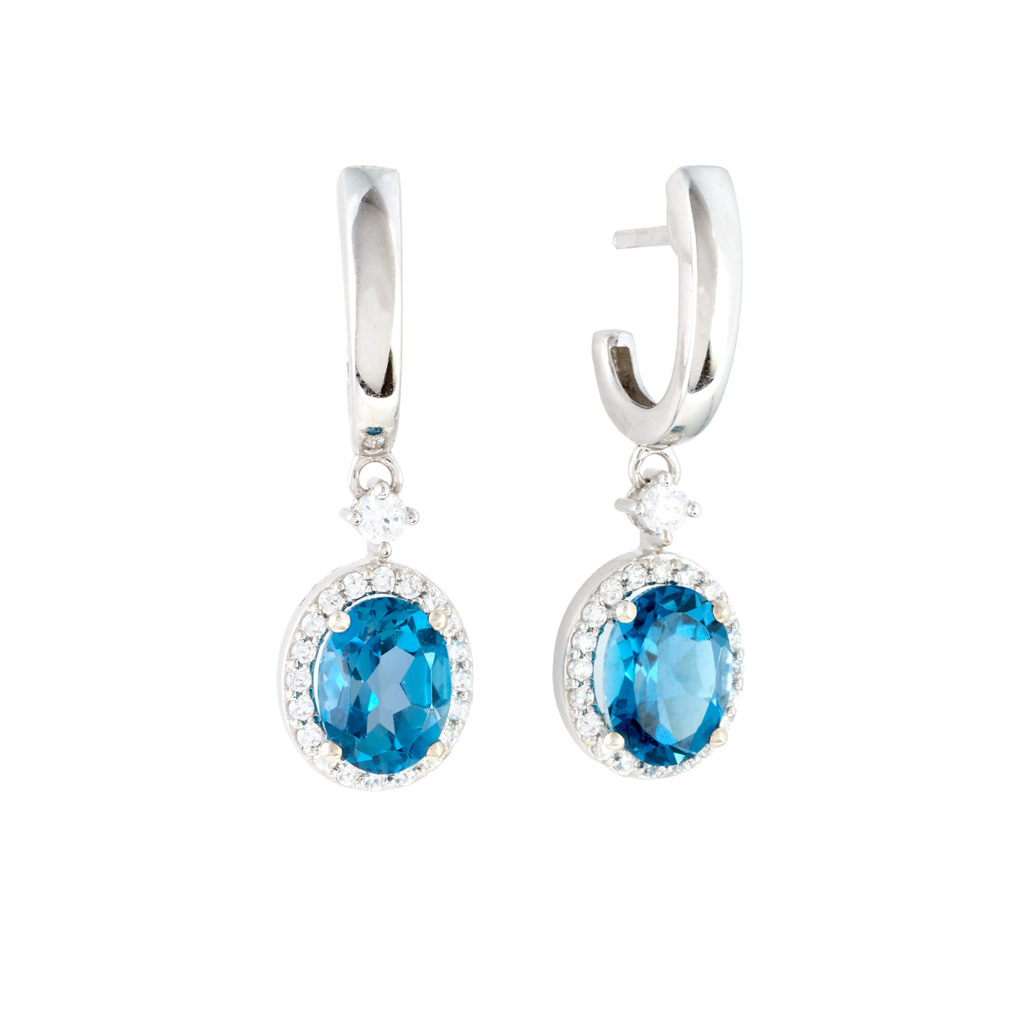 WHITE GOLD DROP EARRINGS