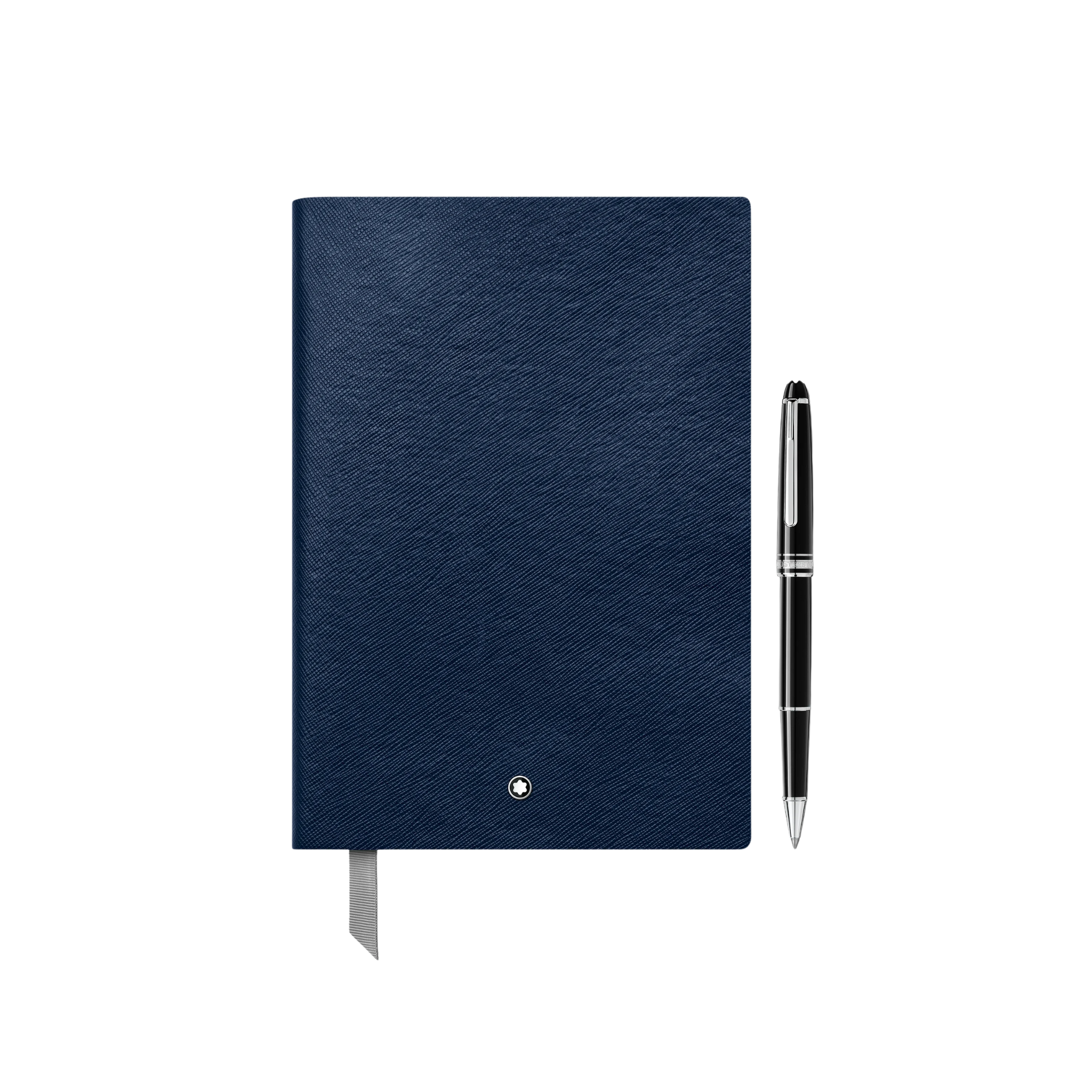 MEISTERSTUCK PLATINUM-COATED ROLLERBALL AND NOTEBOOK BLUE