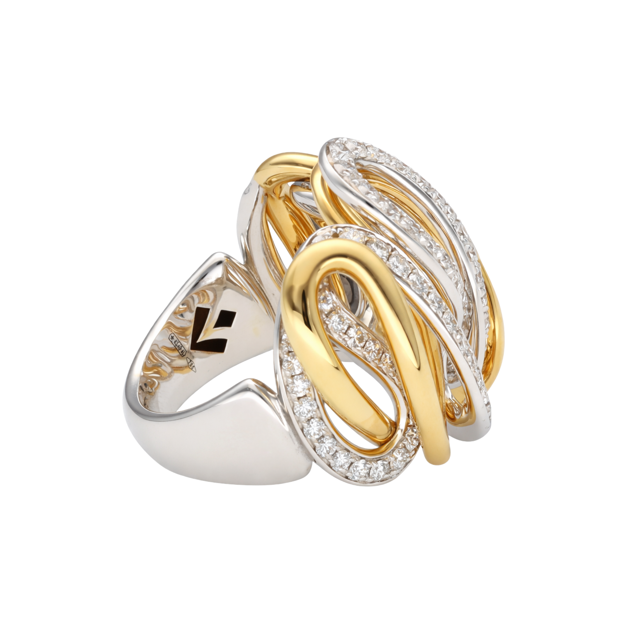 CLUSTER ROSE GOLD RING