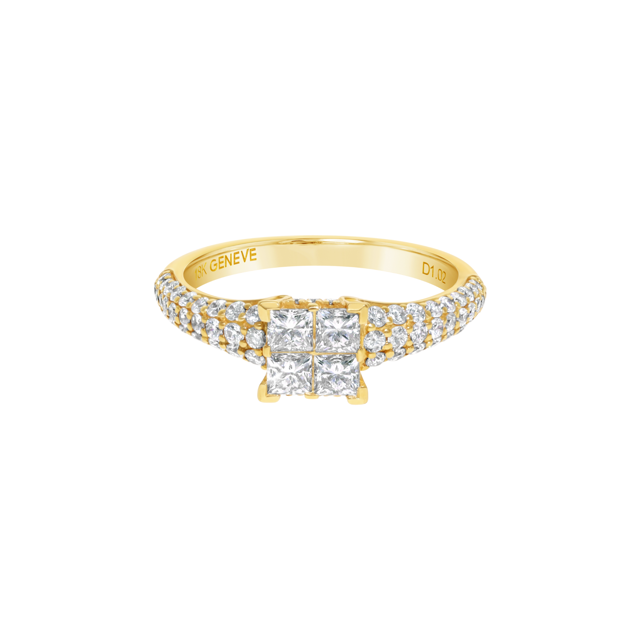 WHITE DIAMOND CLUSTER RING