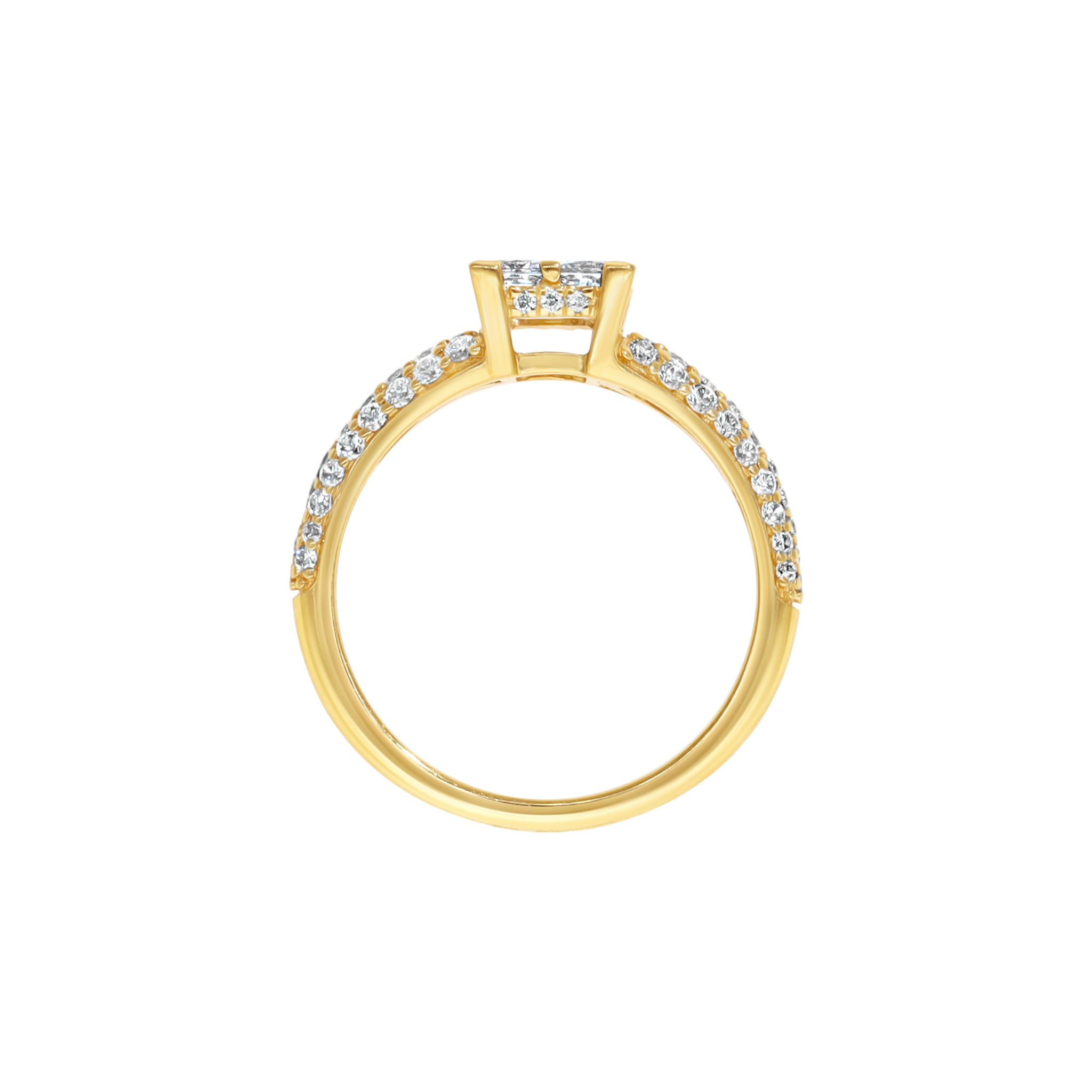 WHITE DIAMOND CLUSTER RING